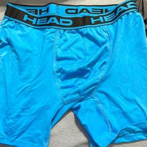 Men’s light blue head boxer briefs.